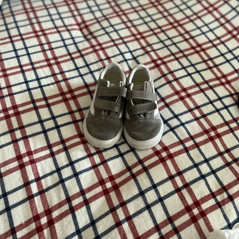 Gray velcro vans